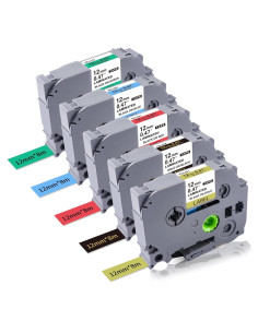 Cinta de Etiquetadora Laminada 12mm Lonitul 5 Colores