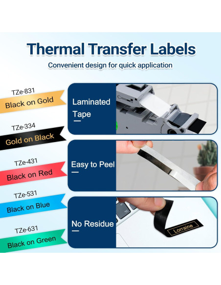 Cinta de Etiquetadora Laminada 12mm Lonitul 5 Colores