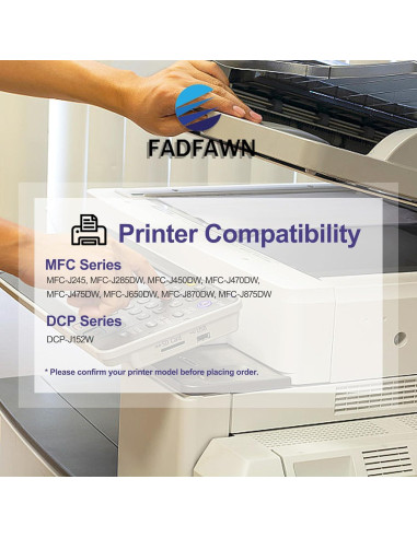 Cartuchos de tinta FADFAWN LC101XL - 4 Paquete (1 Negro, 1 Cian, 1 Magenta, 1 Amarillo)