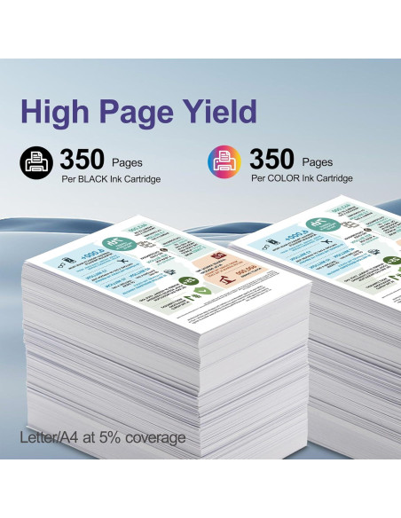 Cartuchos de tinta FADFAWN LC101XL - 4 Paquete (1 Negro, 1 Cian, 1 Magenta, 1 Amarillo)