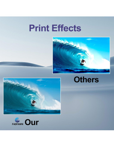 Cartuchos de tinta FADFAWN LC101XL - 4 Paquete (1 Negro, 1 Cian, 1 Magenta, 1 Amarillo)