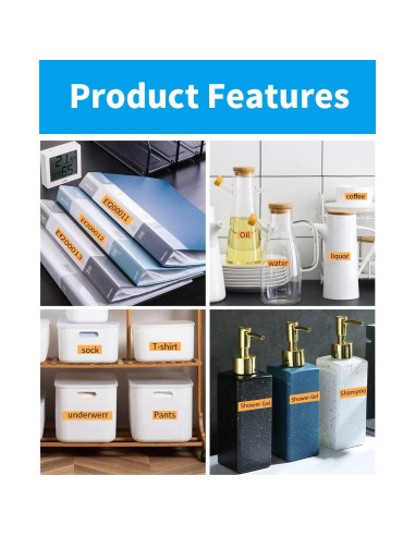 Cinta de Etiqueta Laminada MarkDomain 18mm Naranja Fluorescente