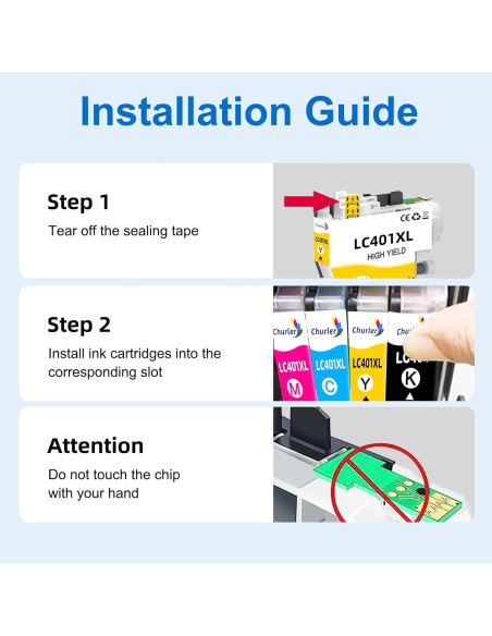 Cartuchos de Tinta Brother LC401XL 4 Pack - Negro, Cian, Magenta, Amarillo