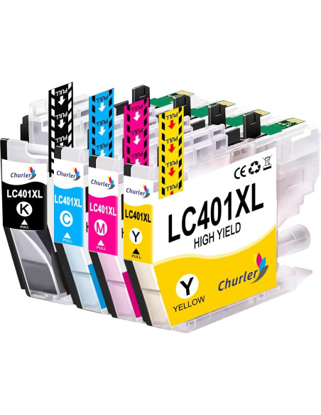 Cartuchos de Tinta Brother LC401XL 4 Pack - Negro, Cian, Magenta, Amarillo