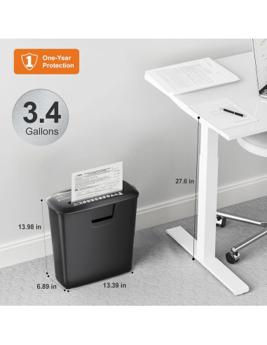 Destructora de Papel Bonsaii S120-C 8 Hojas Corte en Tiras