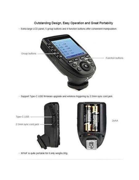 Disparador Inalámbrico Godox XPro-F para Cámaras Fuji