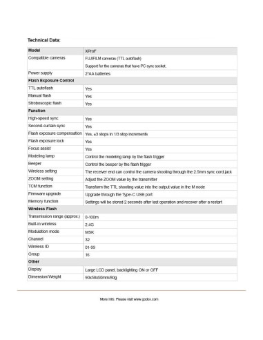 Disparador Inalámbrico Godox XPro-F para Cámaras Fuji