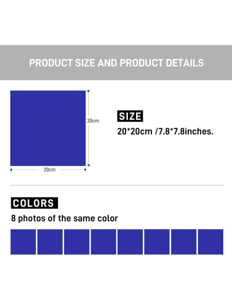 Filtros de Luz Gel Winsang WS-6 20x20cm Azul Trans 8 Piezas