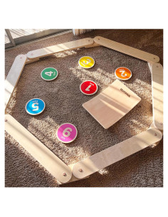 Conjunto de Juego Interior Quokka BalanceSet - Viga y Discos de Madera