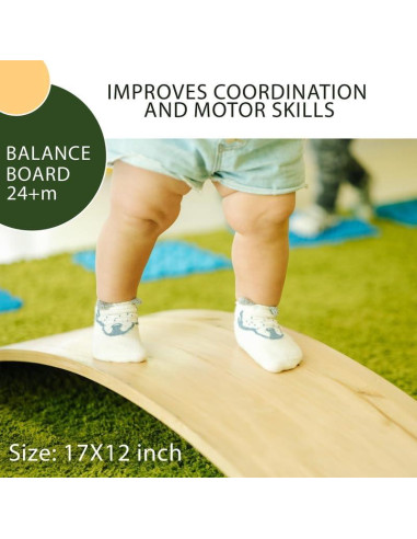 Conjunto de Juego Interior Quokka BalanceSet - Viga y Discos de Madera