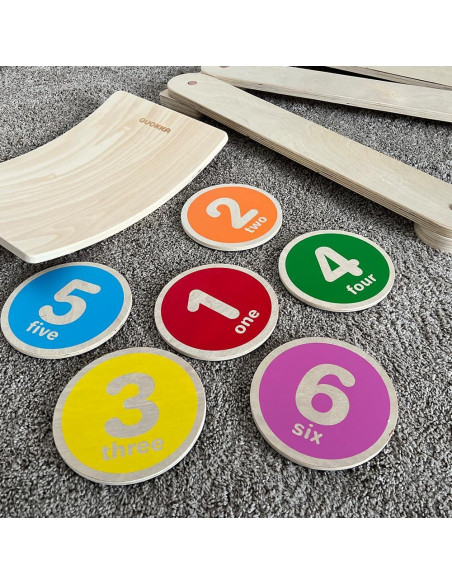 Conjunto de Juego Interior Quokka BalanceSet - Viga y Discos de Madera
