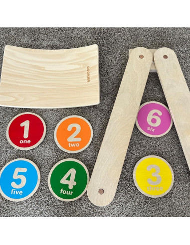 Conjunto de Juego Interior Quokka BalanceSet - Viga y Discos de Madera