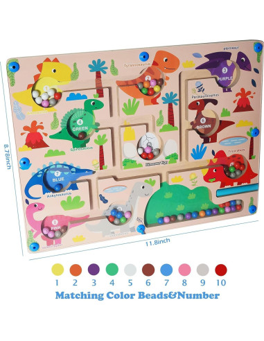 Rompecabezas Magnético Montessori BYNLEAU Dinosaurio 30x22cm