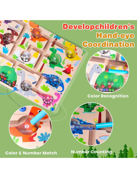 Rompecabezas Magnético Montessori BYNLEAU Dinosaurio 30x22cm Rompecabezas Magnético Montessori BYNLEAU Dinosaurio 30x22cm