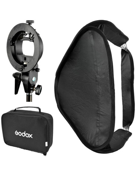 Softbox Godox 50x50cm con soporte Bowens para Speedlight