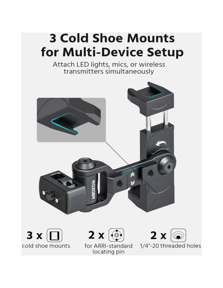 Soporte para Teléfono 360 ROZOER R0201A con 3 Zapatos Fríos