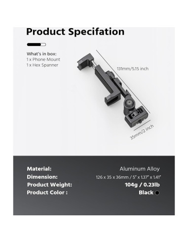 Soporte para Teléfono 360 ROZOER R0201A con 3 Zapatos Fríos