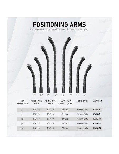 Brazo de extensión flexible 48 cm Angksorm BW3015 para micrófono Brazo de extensión flexible 48 cm Angksorm BW3015 para micrófono