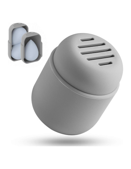 Soporte para Esponja de Maquillaje BEZOX Gris - Estuche de Silicona