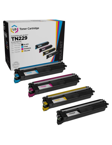 Cartucho de Tóner Compatible LD TN229 para Brother - 4 Piezas