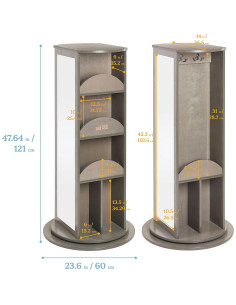 Carrusel Rotatorio para Disfraces ECR4Kids 60cm Lavado Gris 2