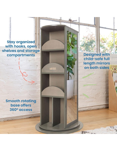 Carrusel Rotatorio para Disfraces ECR4Kids 60cm Lavado Gris