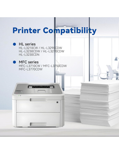 Cartucho de Tóner TN227 Belietop Alto Rendimiento 4 Piezas