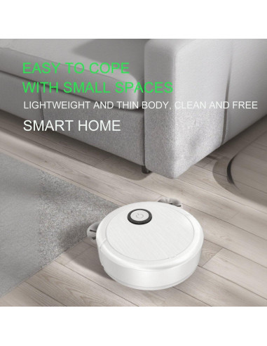 Aspiradora Robot 3 en 1 Genérico Modelo 8088 1000Pa Blanco