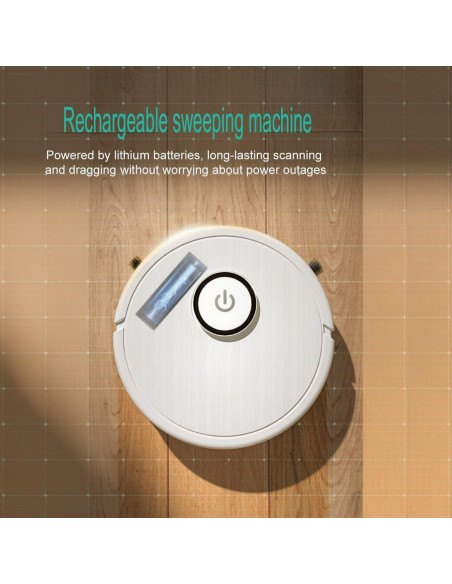 Aspiradora Robot 3 en 1 Genérico Modelo 8088 1000Pa Blanco