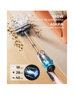 Aspiradora Inalámbrica Fieety V7 550W 45Kpa 60 Min Carga Rápida 2