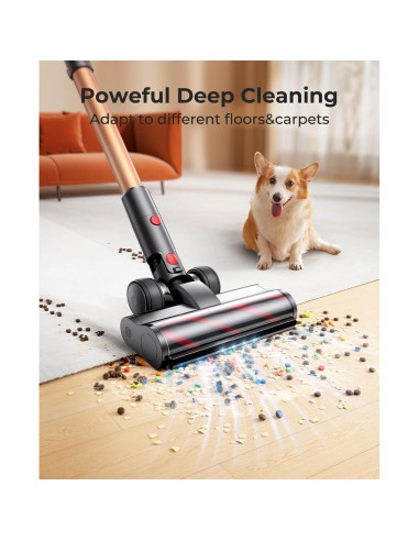 Aspiradora Inalámbrica Fieety V7 550W 45Kpa 60 Min Carga Rápida