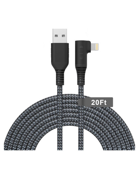 Cable de Carga Lightning Bawanfa 6.1m Ángulo Recto MFi iPhone