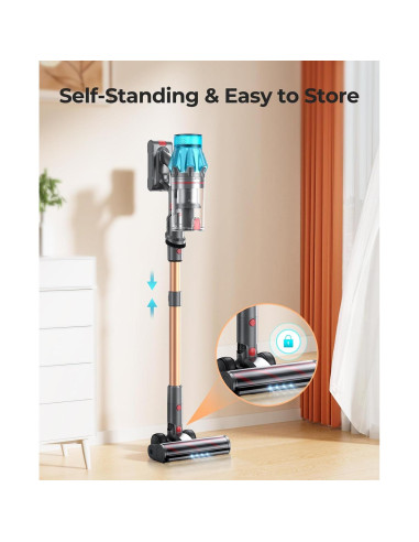 Aspiradora Inalámbrica Fieety V7 550W 45Kpa 60 Min Carga Rápida