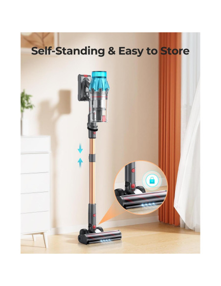 Aspiradora Inalámbrica Fieety V7 550W 45Kpa 60 Min Carga Rápida