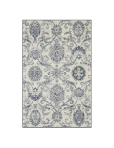 Alfombra de Área Maples Rugs Blooming Damask 116x76 cm Gris/Azul