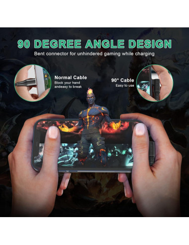 Cable de Carga Lightning Bawanfa 6.1m Ángulo Recto MFi iPhone