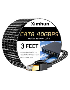 Cable Ethernet Cat 8 0.91M Ximhun Alta Velocidad 40Gbps