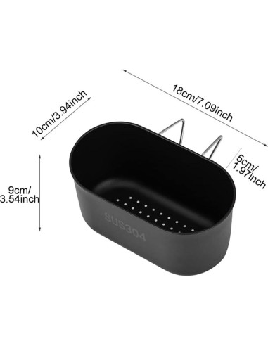 Colador de desagüe colgante SYCOOVEN de acero inoxidable 304