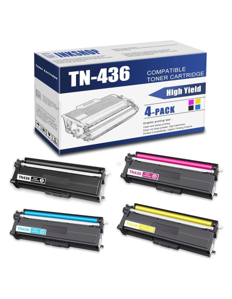 Cartucho de Tóner INKSHOP TN-436 Compatible 4PK para Brother