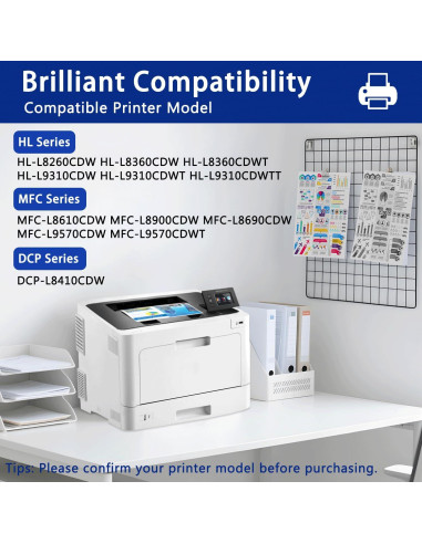 Cartucho de Tóner INKSHOP TN-436 Compatible 4PK para Brother