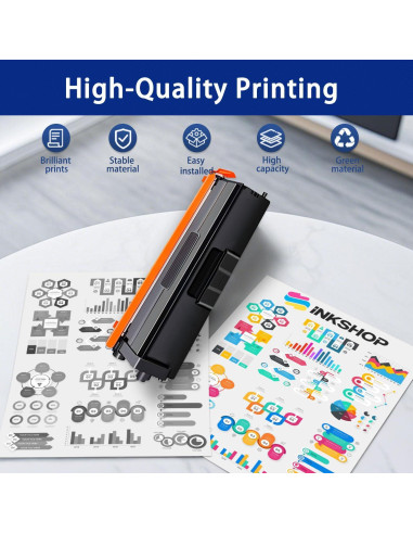 Cartucho de Tóner INKSHOP TN-436 Compatible 4PK para Brother