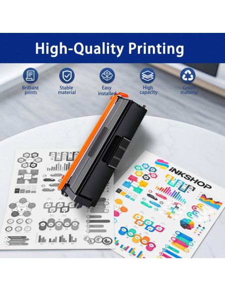 Cartucho de Tóner INKSHOP TN-436 Compatible 4PK para Brother