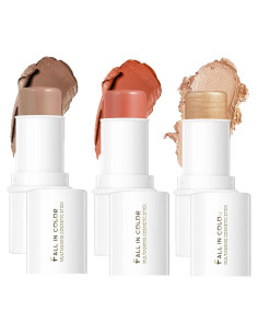 Kit de Maquillaje MEICOLY 3 en 1: Contorno, Rubor, Iluminador