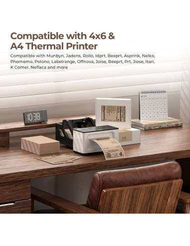 Etiquetas Térmicas MUNBYN Marrón 101.6x152.4mm 220 Hojas