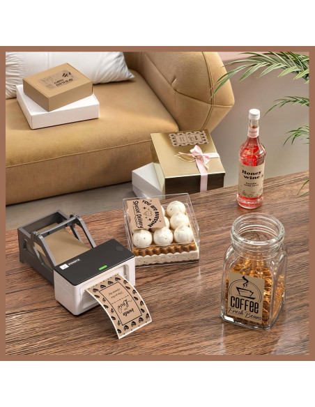 Etiquetas Térmicas MUNBYN Marrón 101.6x152.4mm 220 Hojas