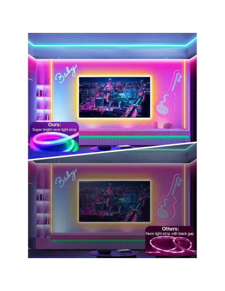 Tira LED Neon RGB 10m Ledagic con Control Remoto y App