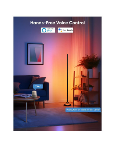 Lámpara de Pie Esquina Inteligente RGBIC 20W 1100lm - APPECK