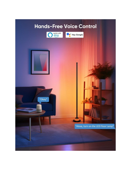 Lámpara de Pie Esquina Inteligente RGBIC 20W 1100lm - APPECK
