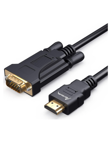 Cable HDMI a VGA Aurum 1.83m Macho a Macho 1080p Negro