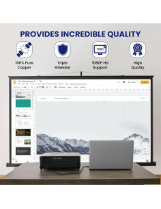 Cable HDMI a VGA Aurum 1.83m Macho a Macho 1080p Negro 2